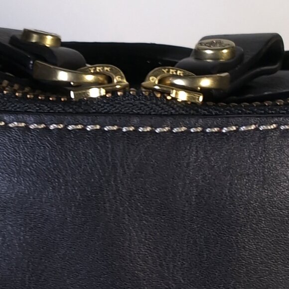 Prix De Dressage Satchel Black Leather Ghurka Style Satchel Purse - Picture 8 of 11